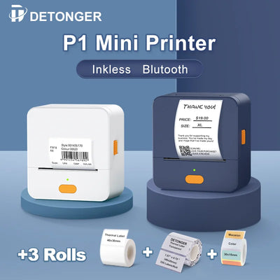 DETONGER P1 Mini Portable Thermal Label Printer Wireless