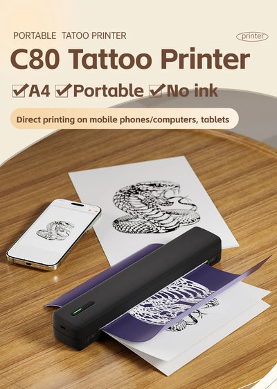 Mini A4 Tattoo Printer Portable Wireless