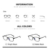 Blue Light Blocking Reading Glasses Men Women Ultralight TR90